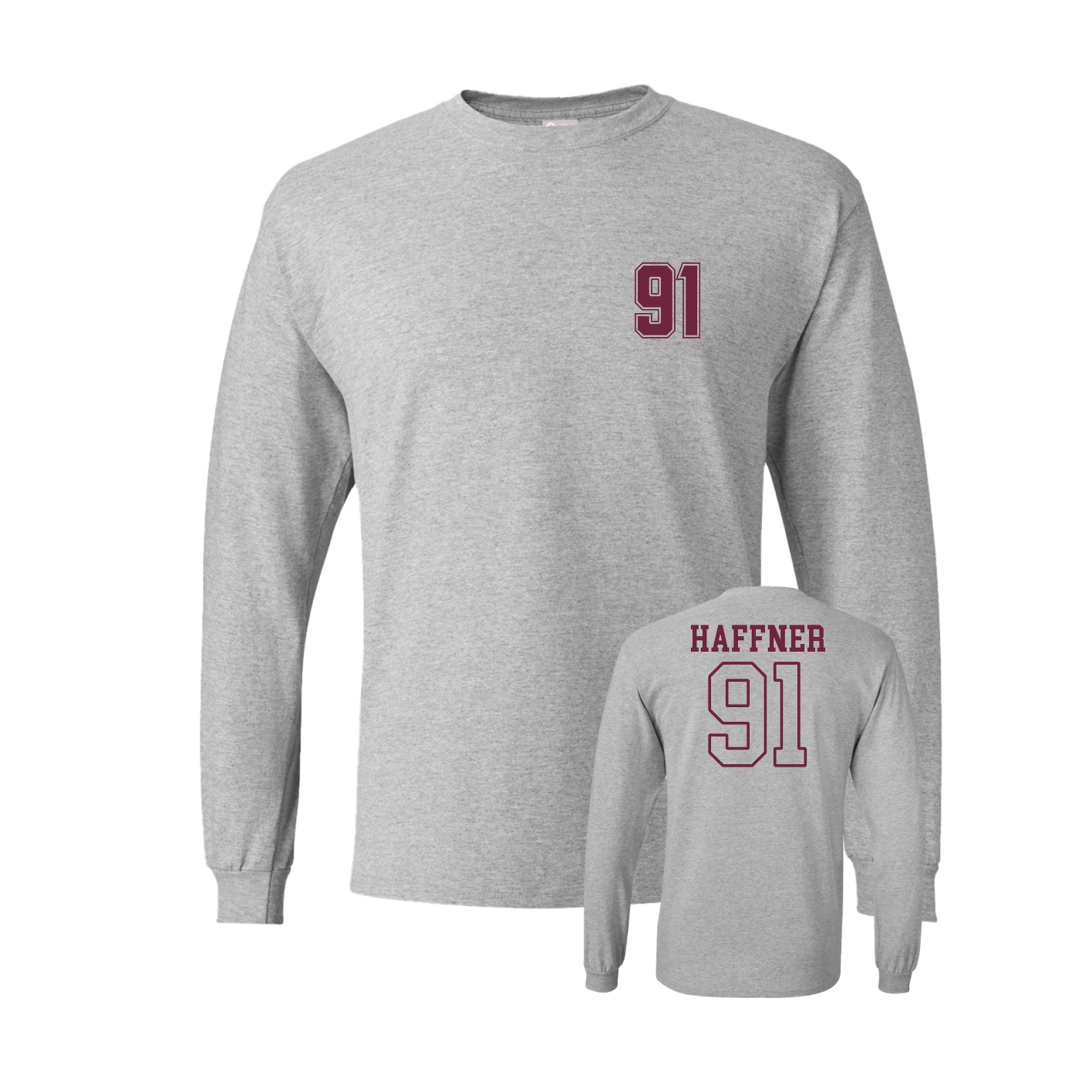 Long Sleeve Tee — Chest Back in Grey