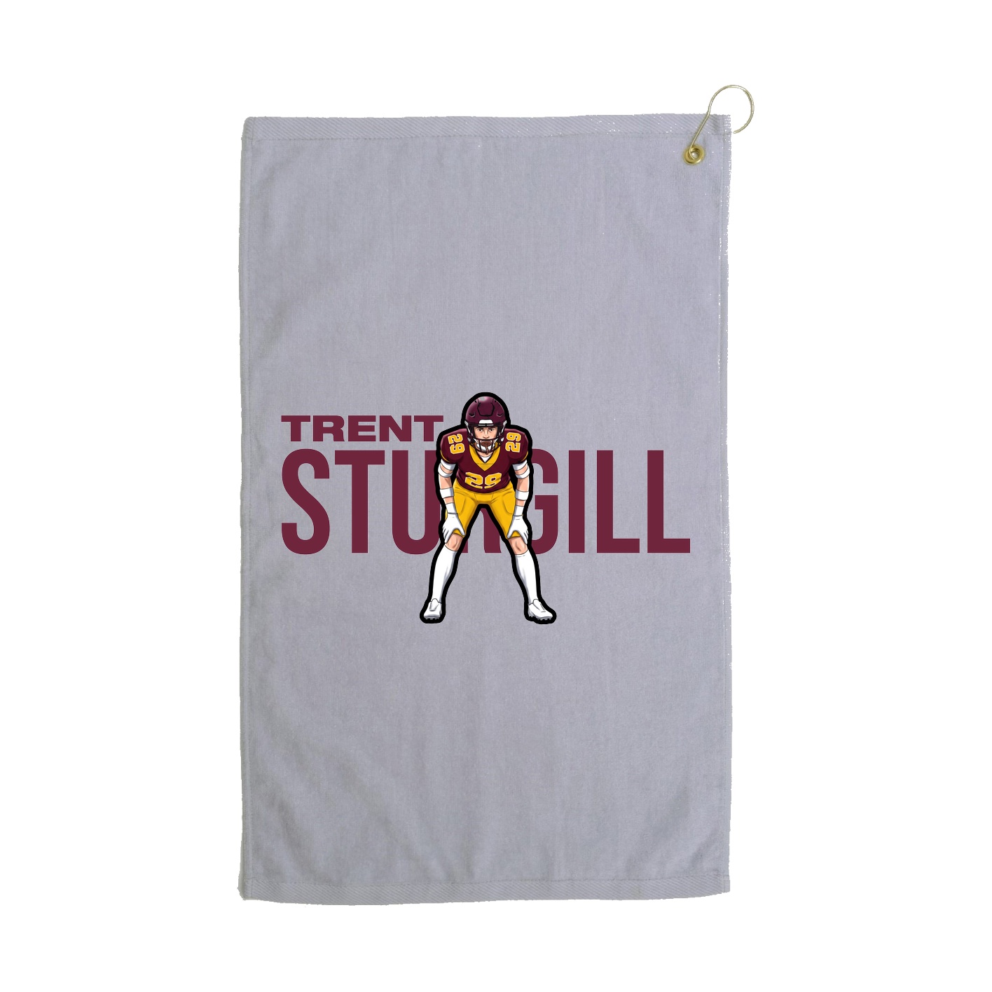 Golf Towel — Player Name in Grey