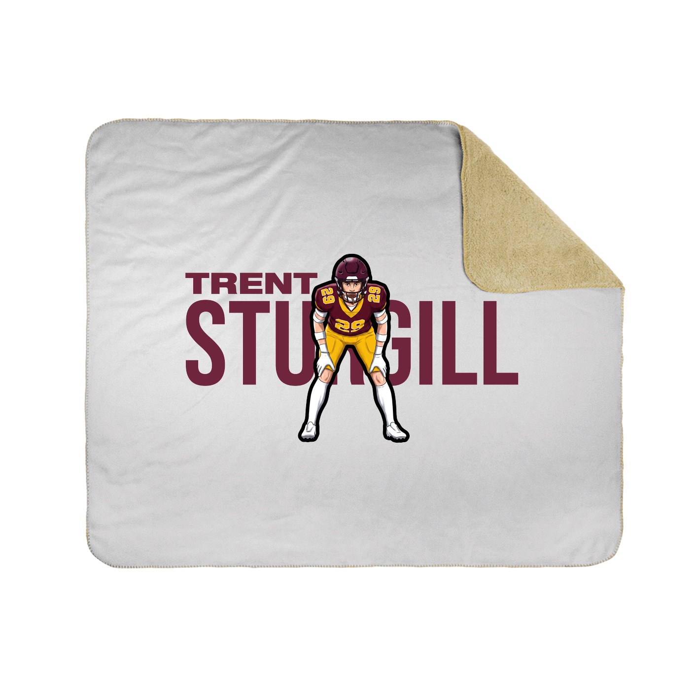 Throw Blanket — Player Name in White