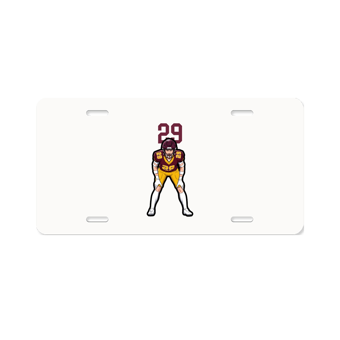 License Plate — Number Top in Classic