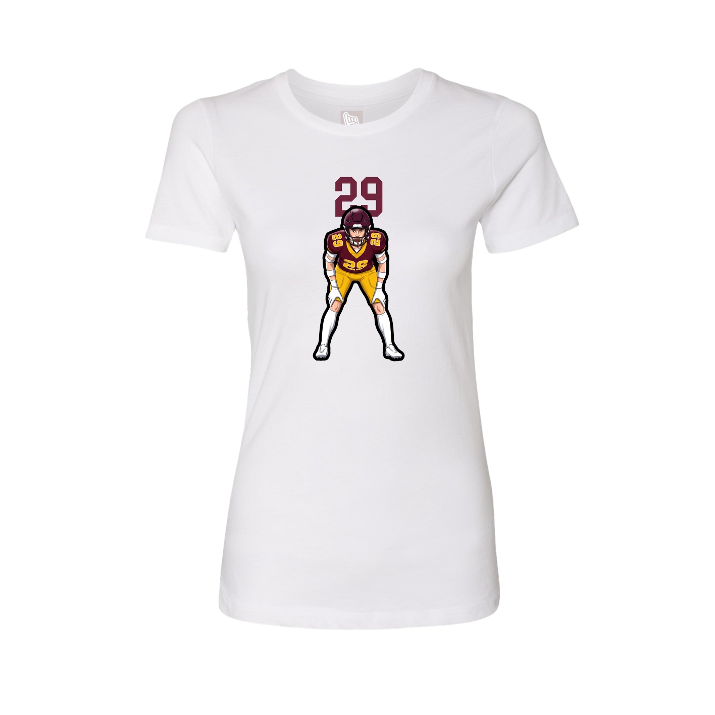 Fitted Women's Tee — Number Top in White