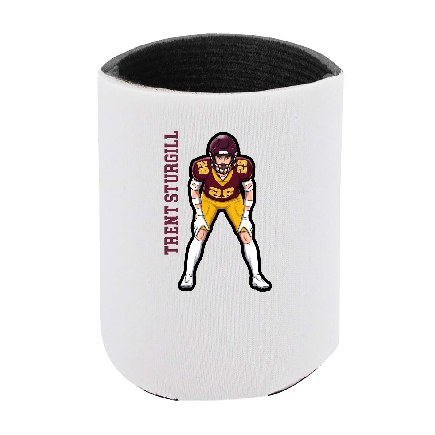 Can Holder — Name Vertical in White
