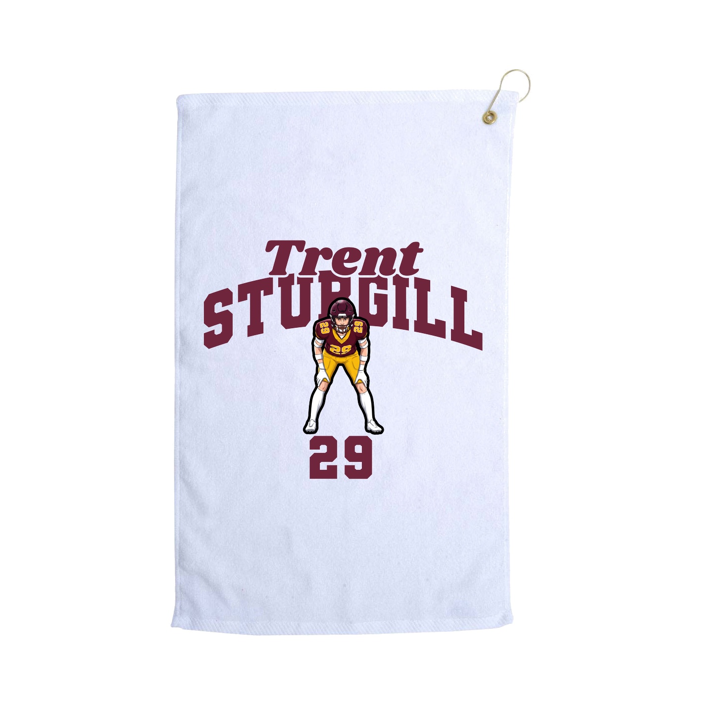 Golf Towel — Signature Arch in White