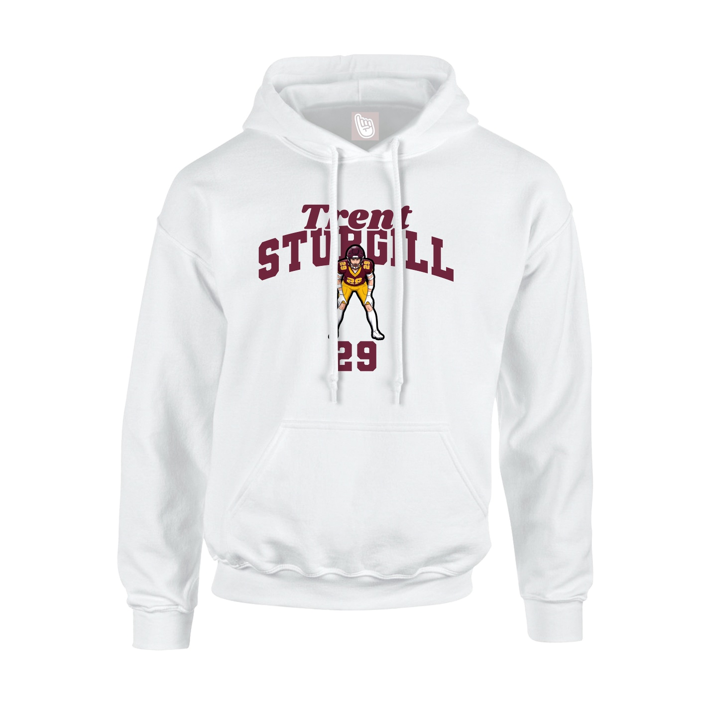 Hoodie — Signature Arch in White