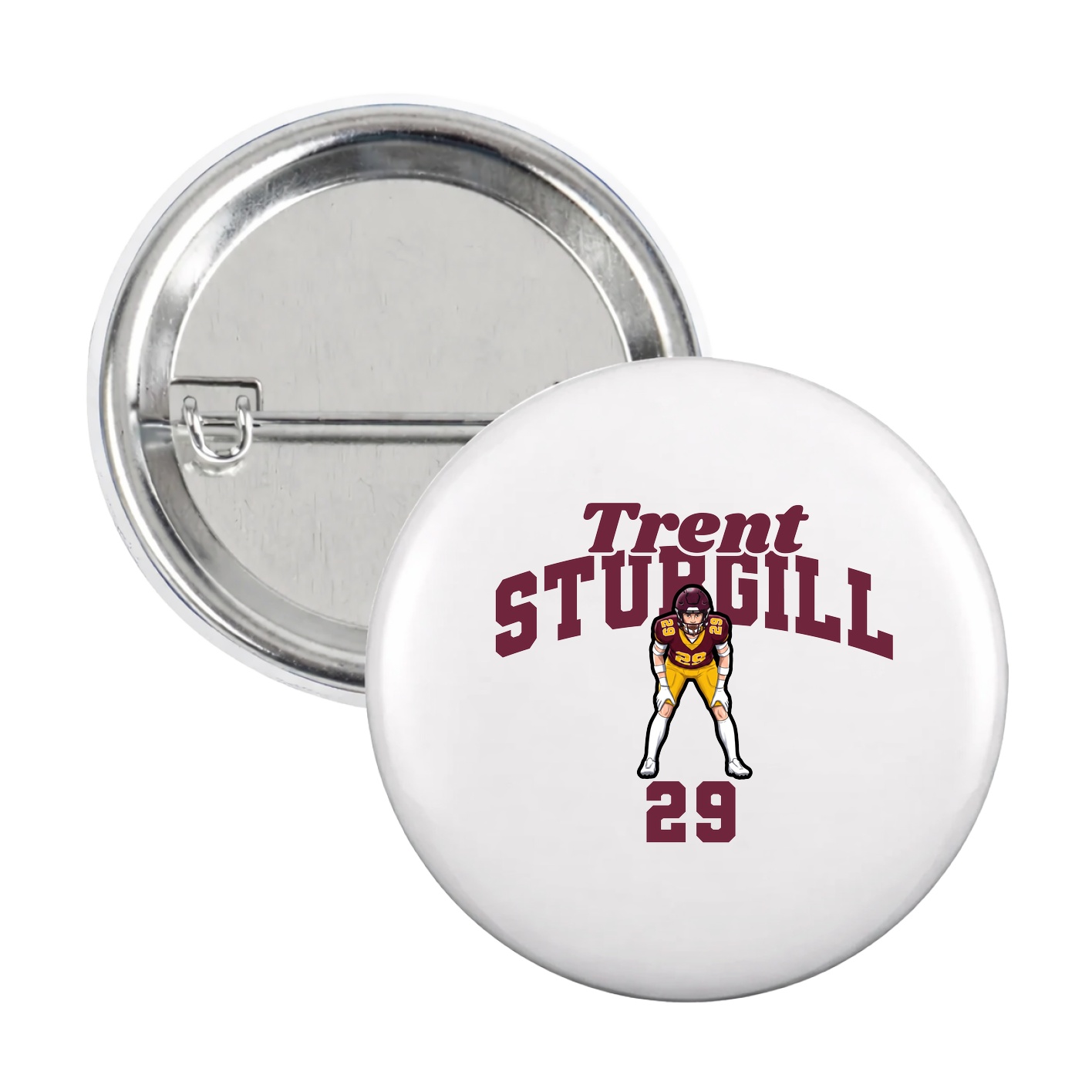 Game Day Button — Signature Arch in White
