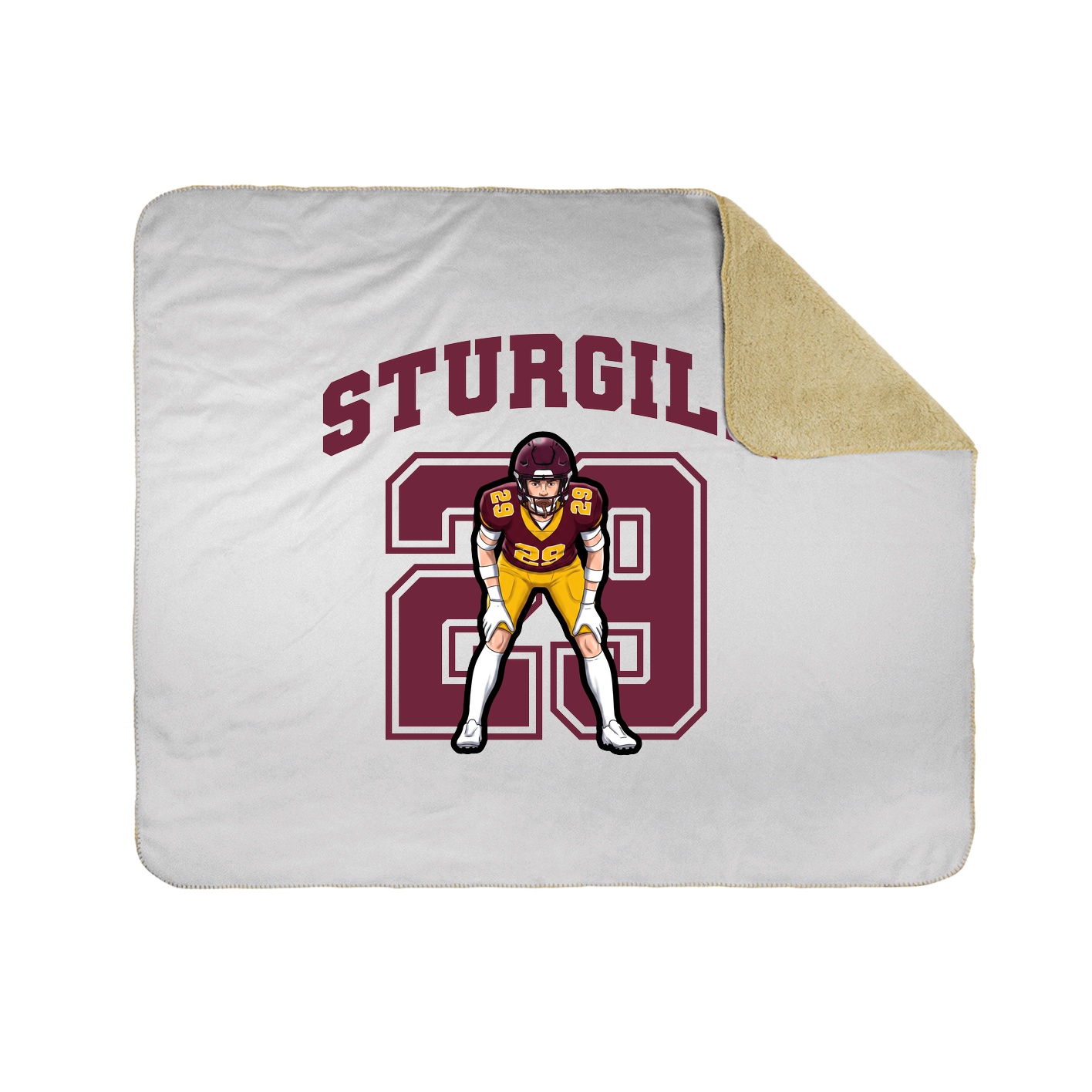 Throw Blanket — Number in White