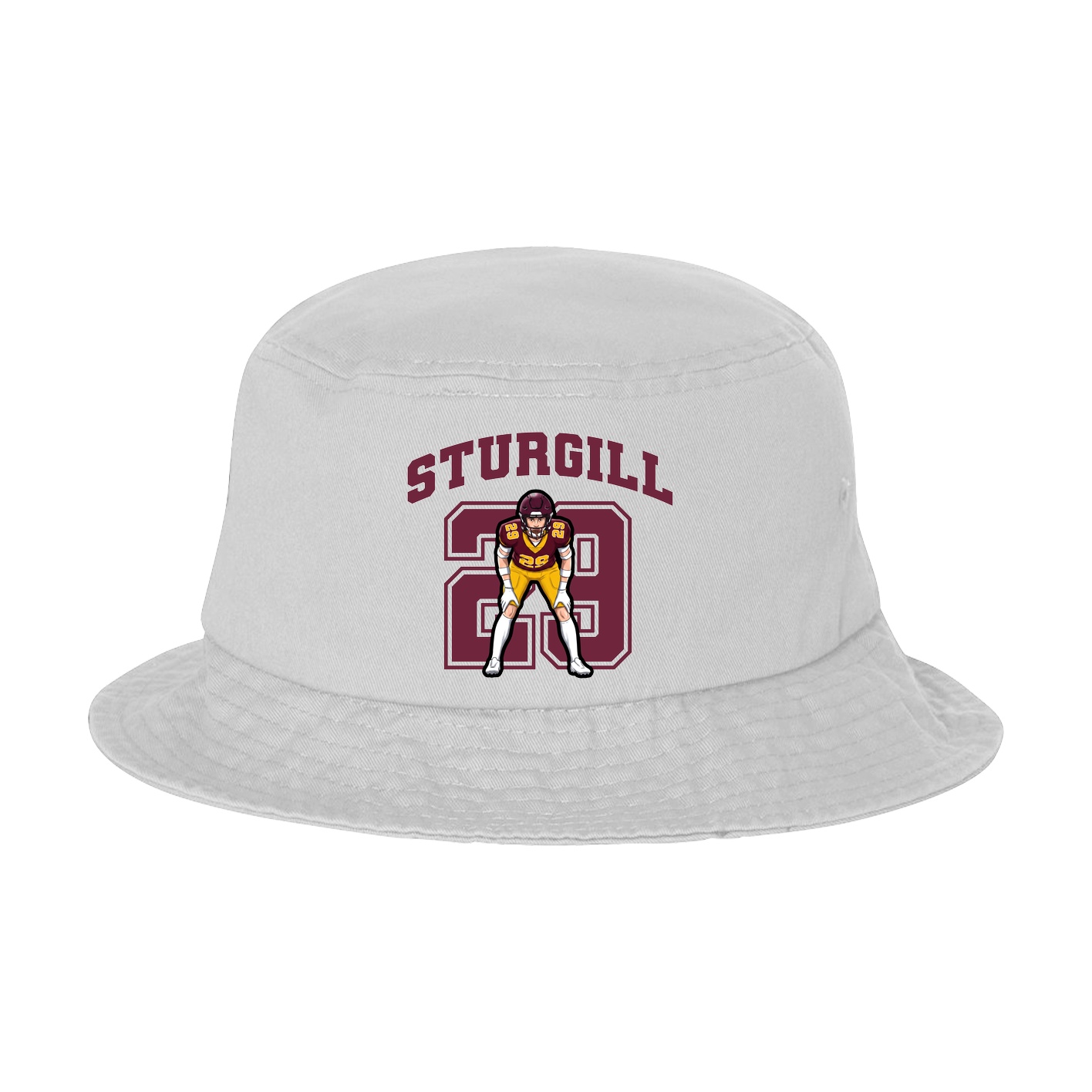 Bucket Cap — Number in White