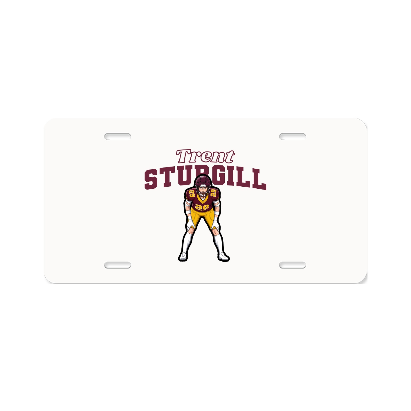 License Plate — Name Arch in Classic