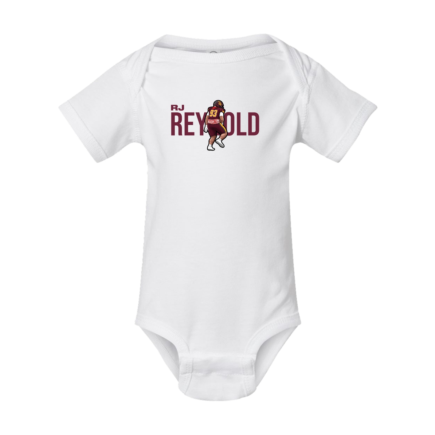 Baby Onesie — Player Name in White
