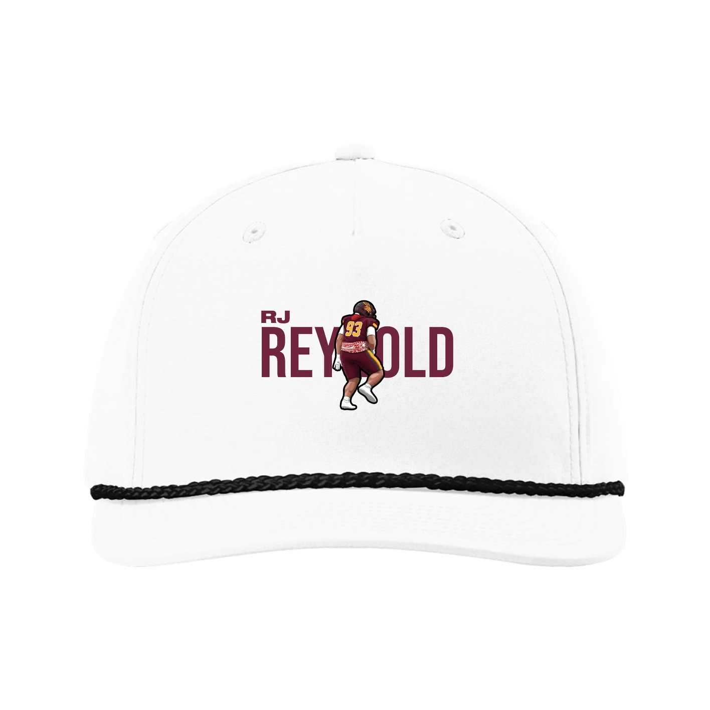 Five-Panel Classic Rope Cap — Player Name in White