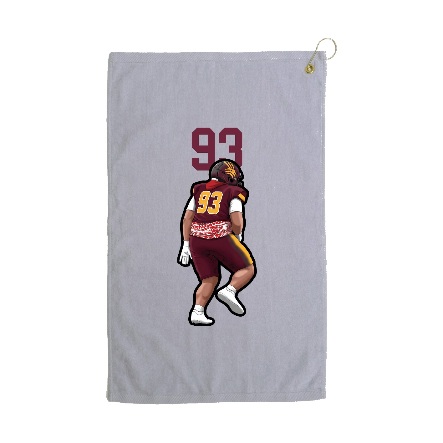 Golf Towel — Number Top in Grey