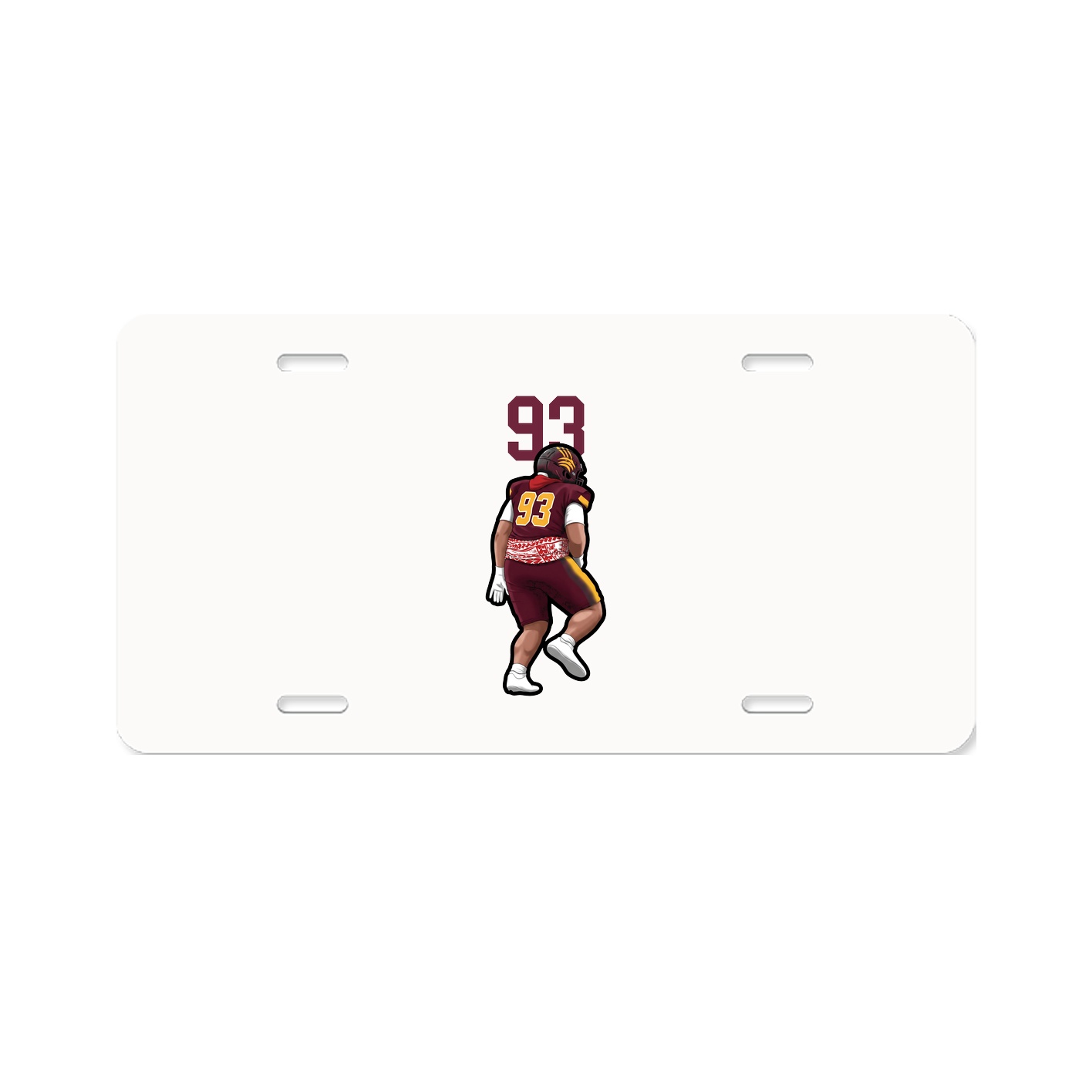 License Plate — Number Top in Classic