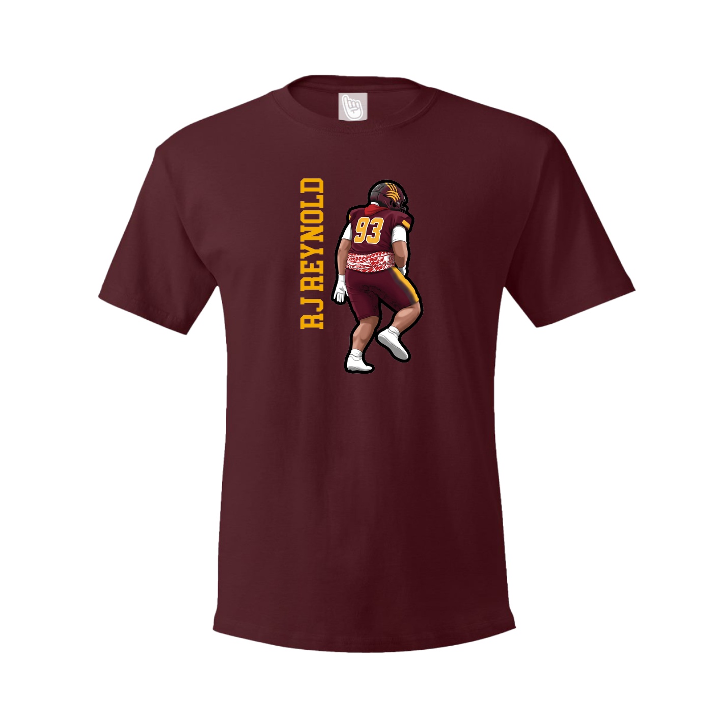 Tee — Name Vertical in Maroon