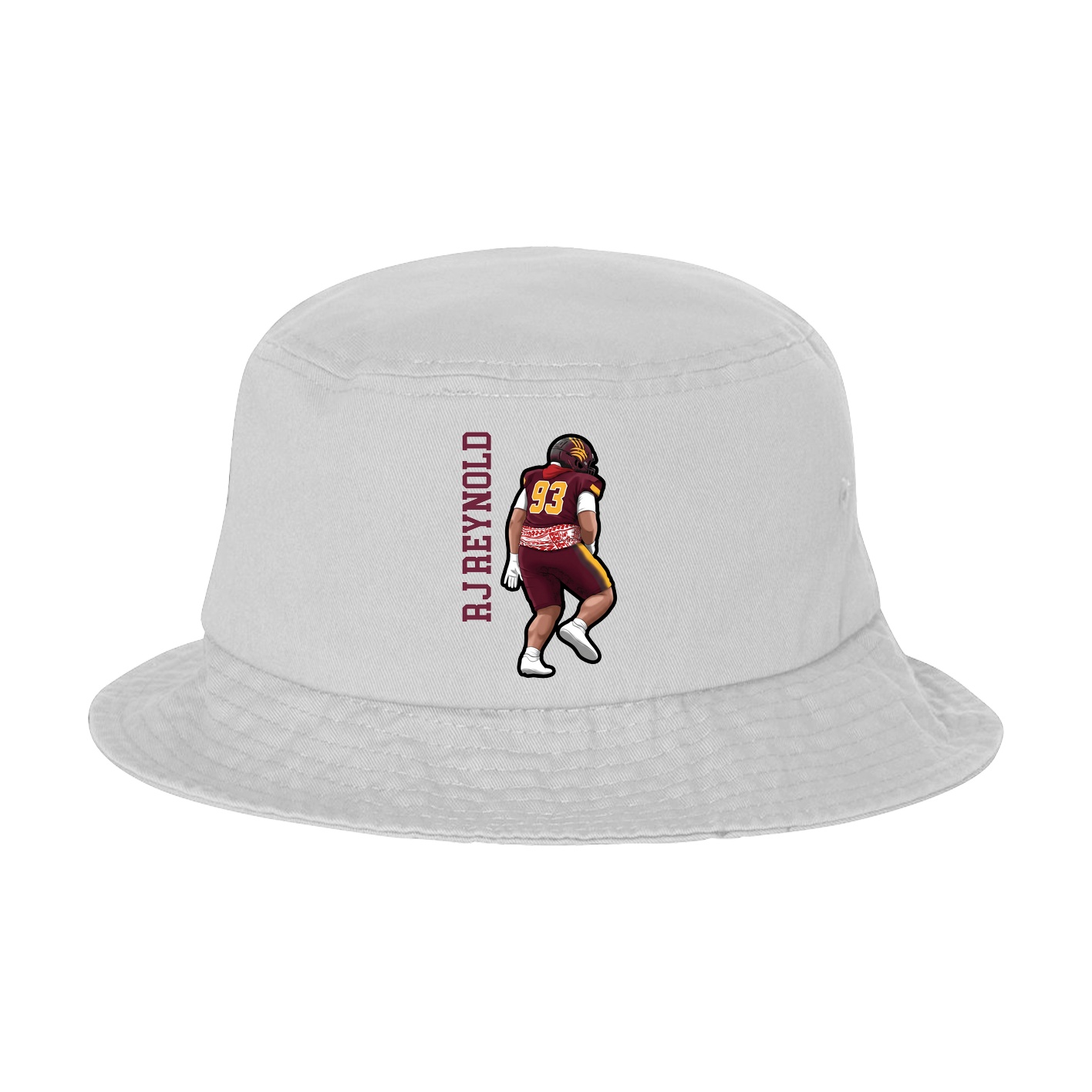 Bucket Cap — Name Vertical in White