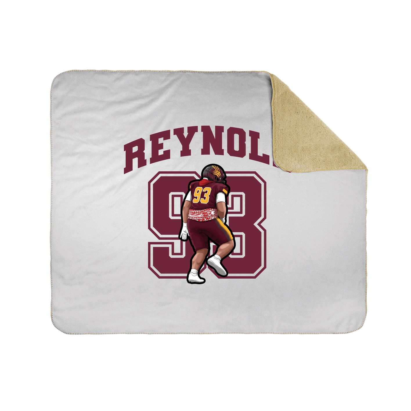 Throw Blanket — Number in White