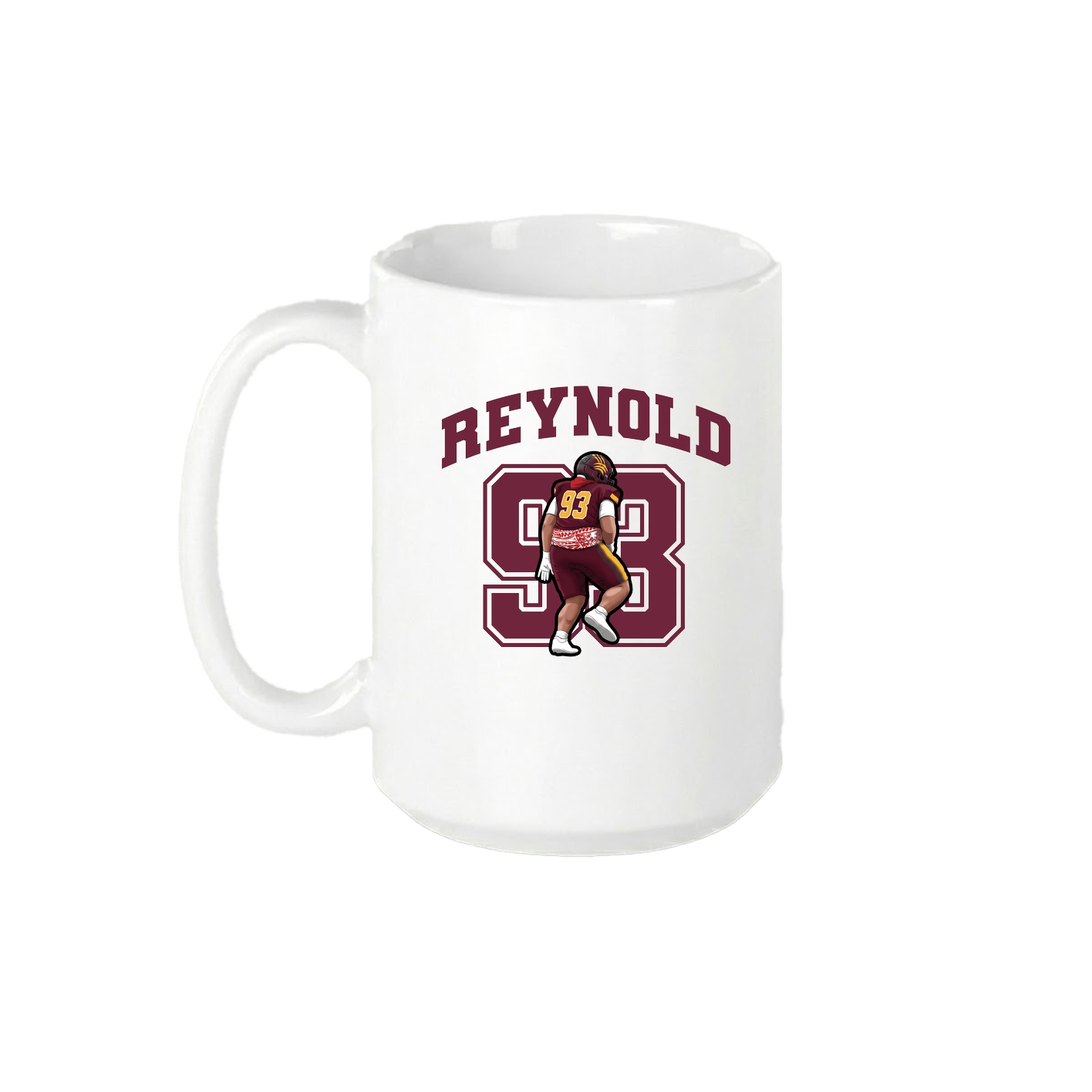 15oz Coffee Mug — Number in White