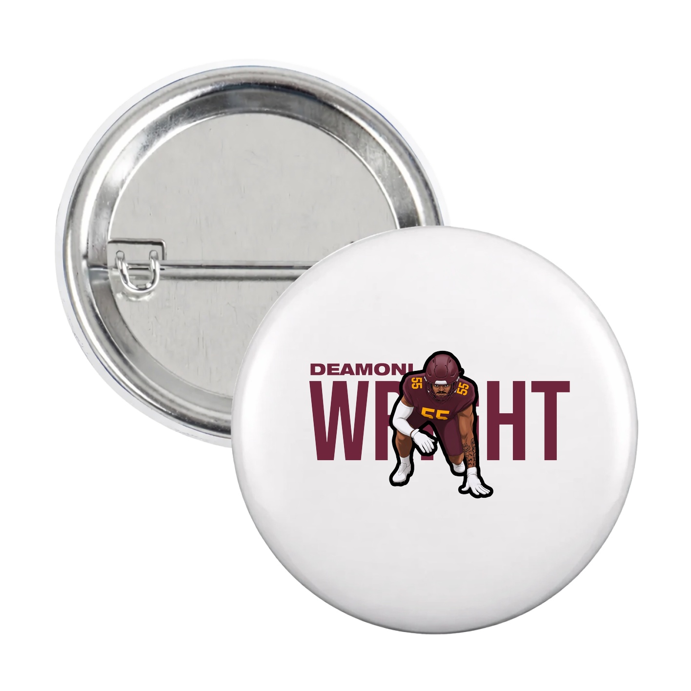 Game Day Button — Player Name in White