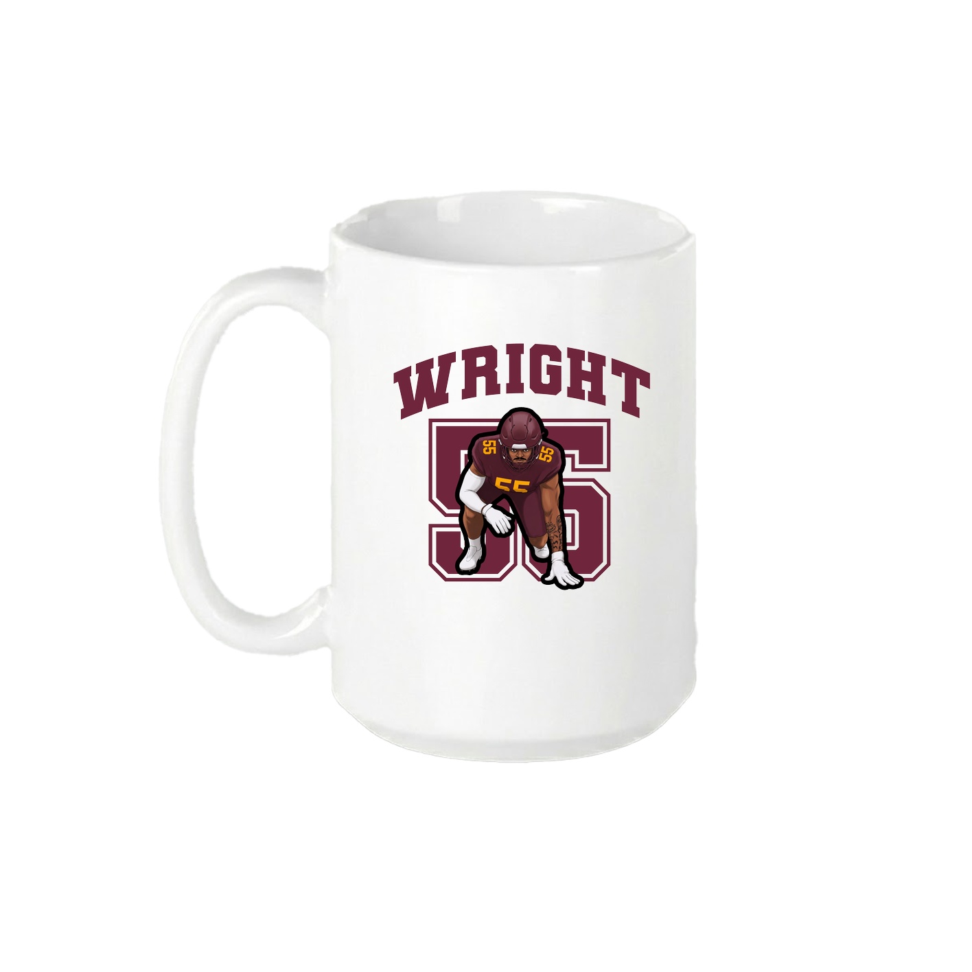15oz Coffee Mug — Number in White