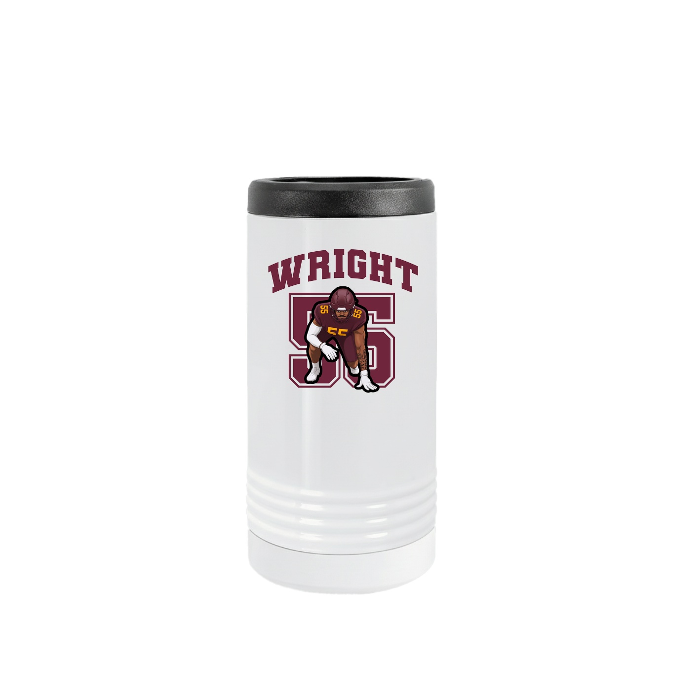 Slim Beverage Holder — Number in White