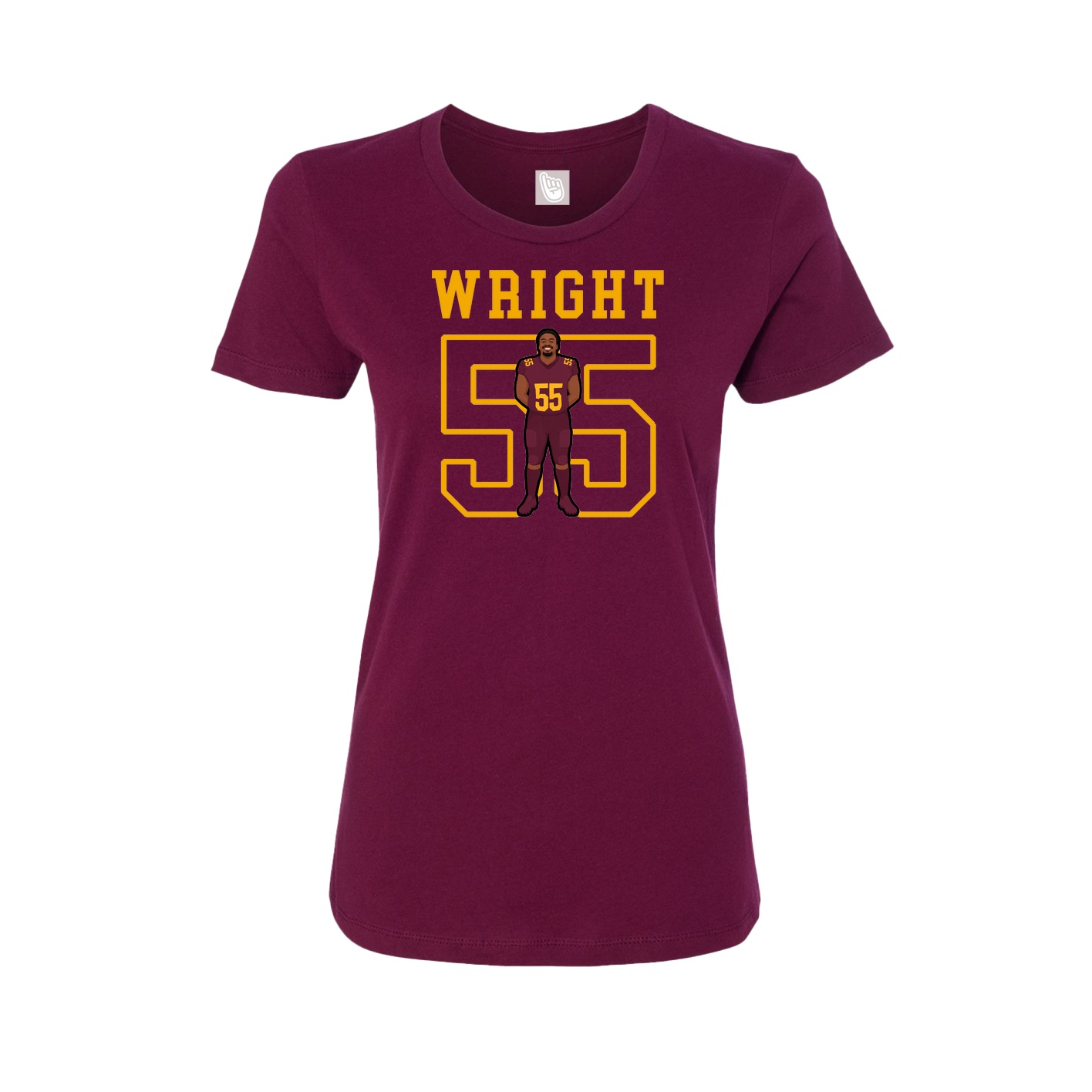 Fitted Women's Tee — Shirsey in Maroon