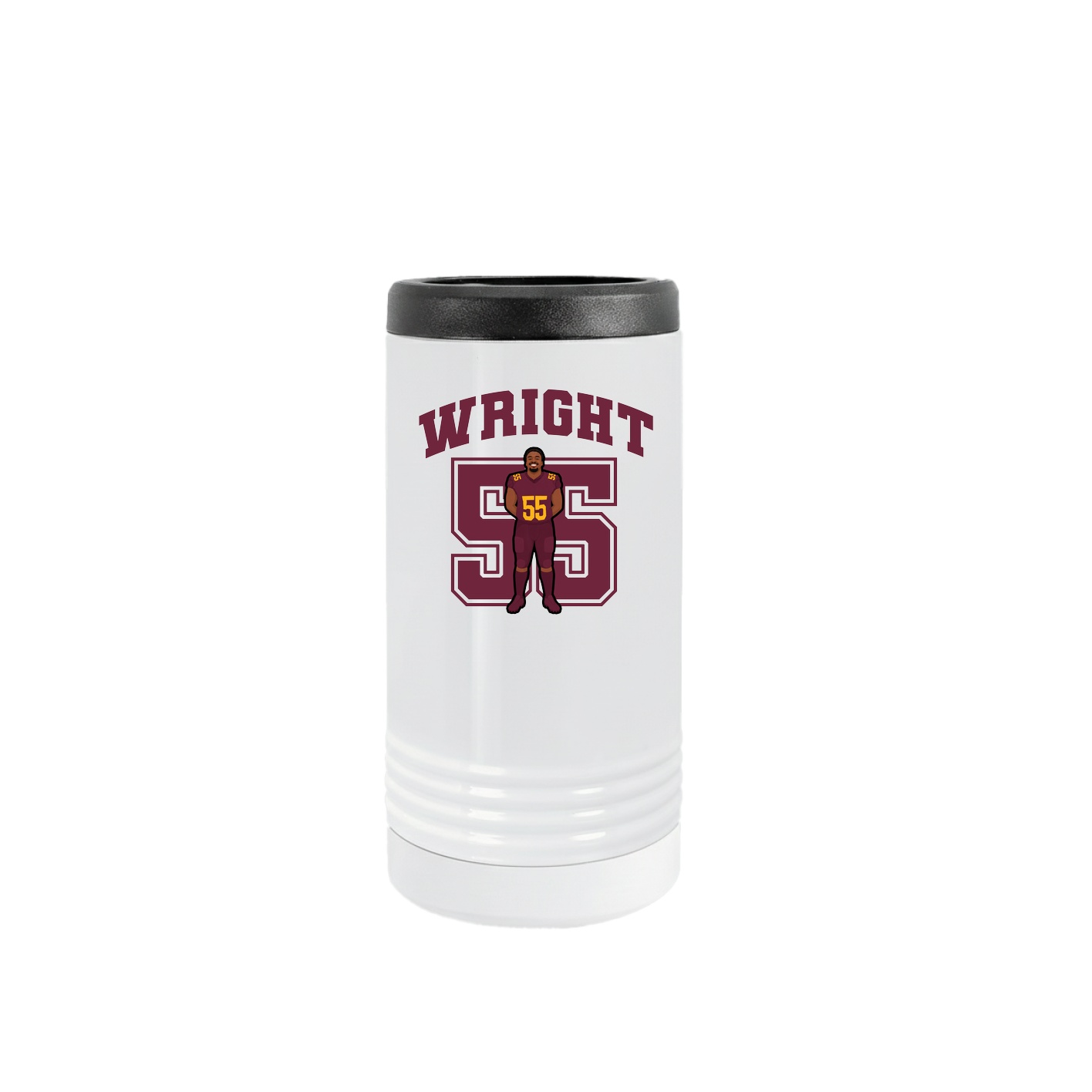 Slim Beverage Holder — Number in White