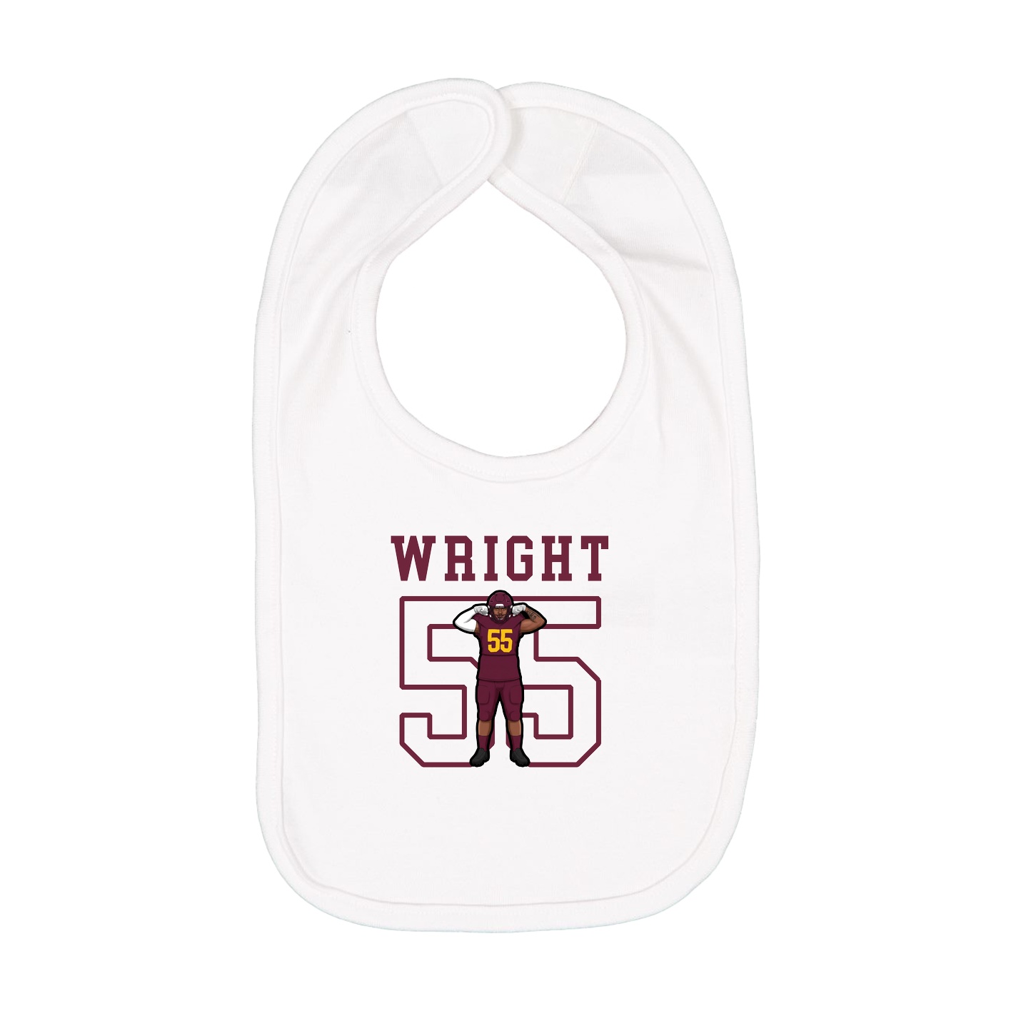 Infant Bib — Shirsey in White