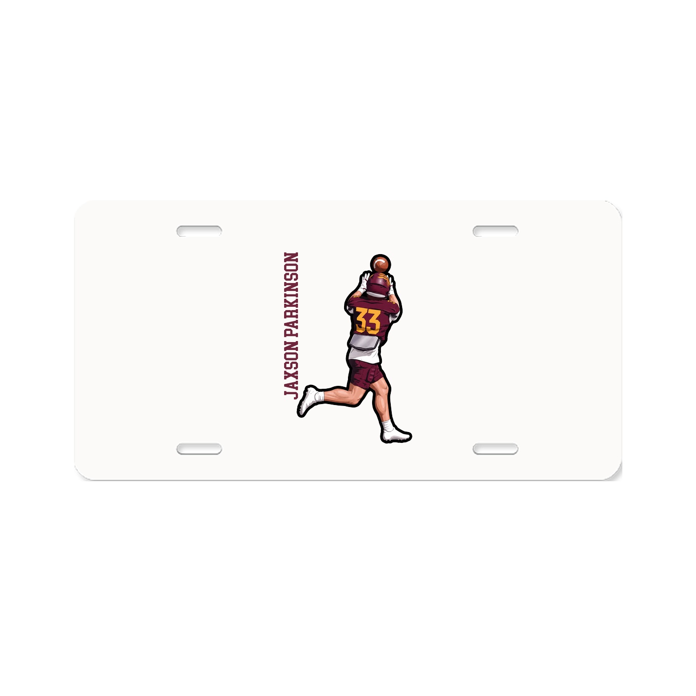 License Plate — Name Vertical in Classic