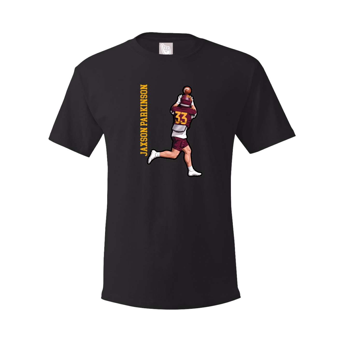Youth Tee — Name Vertical in Black