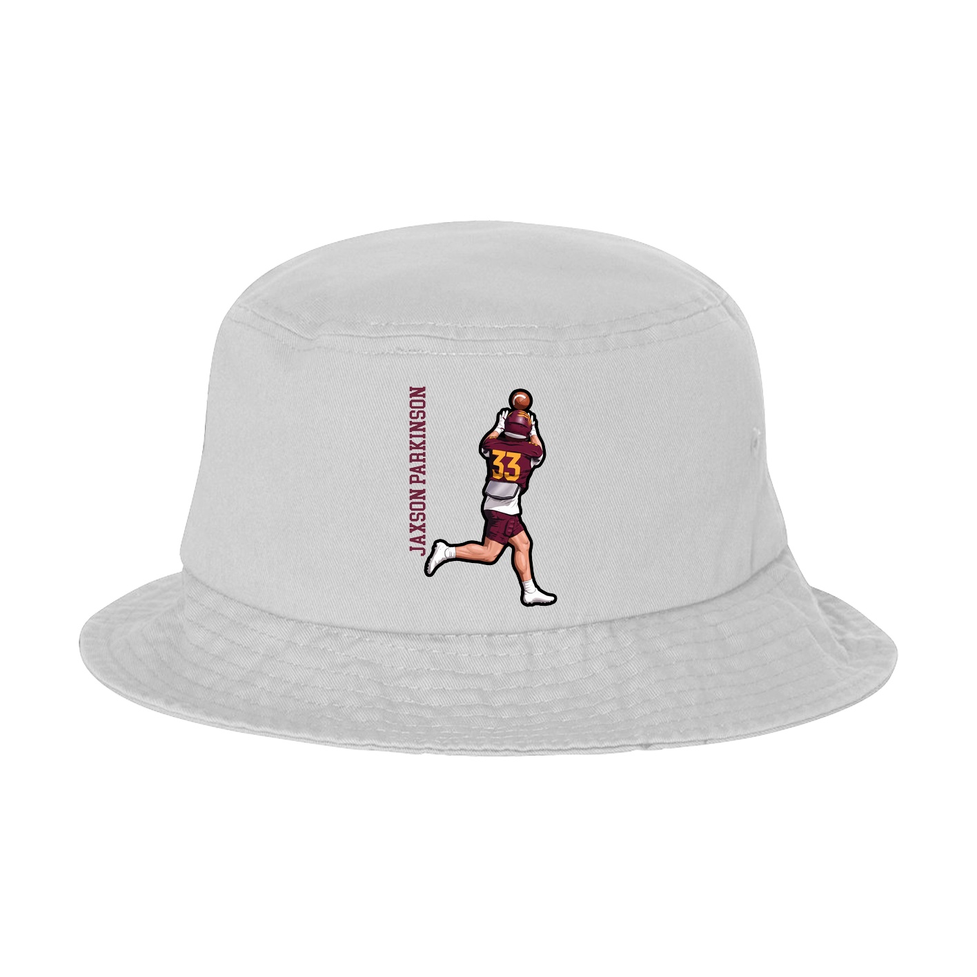 Bucket Cap — Name Vertical in White