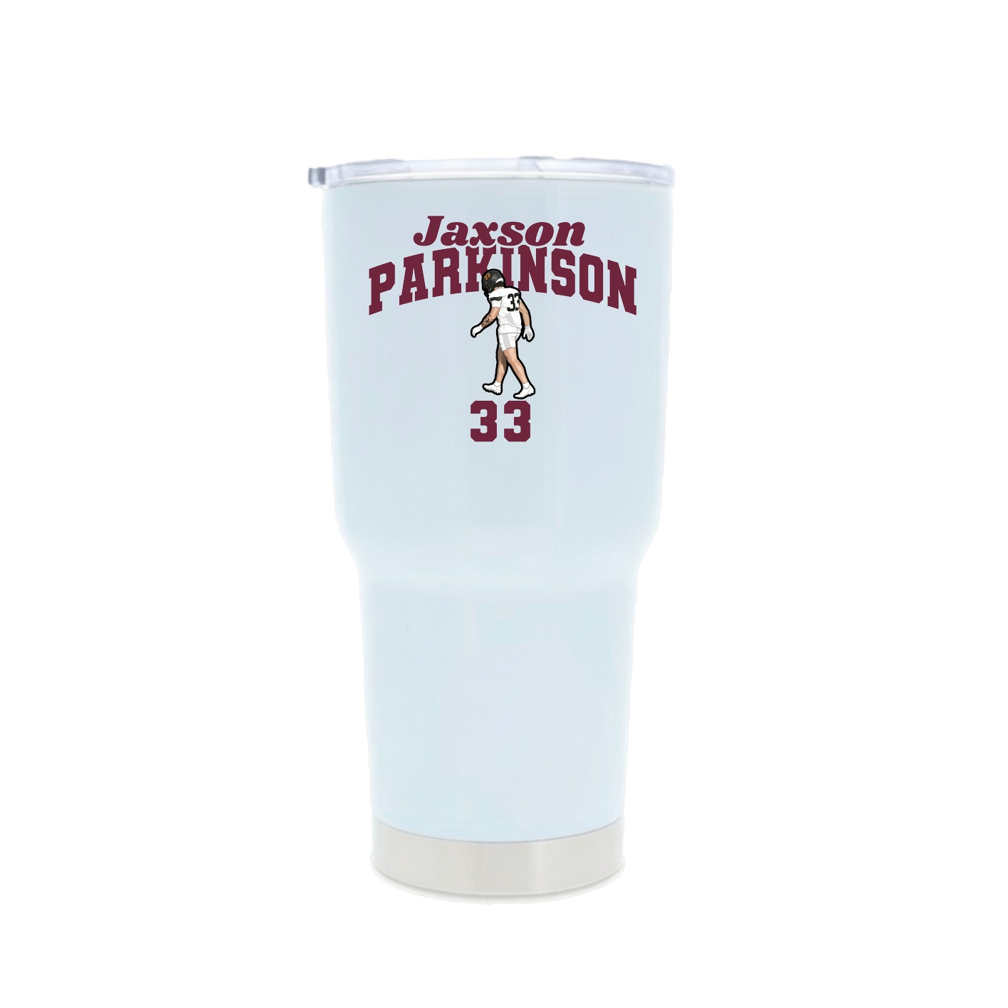 30oz Stainless Steel Tumbler — Signature Arch in White