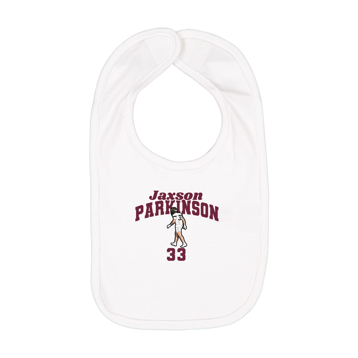 Infant Bib — Signature Arch in White