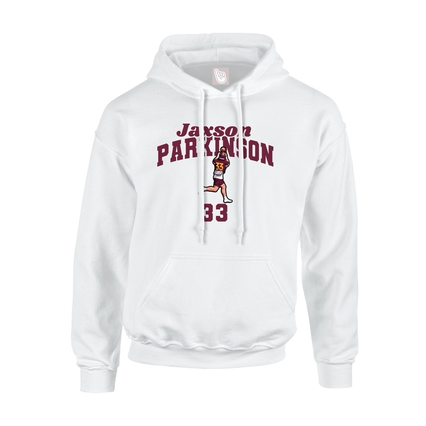 Hoodie — Signature Arch in White