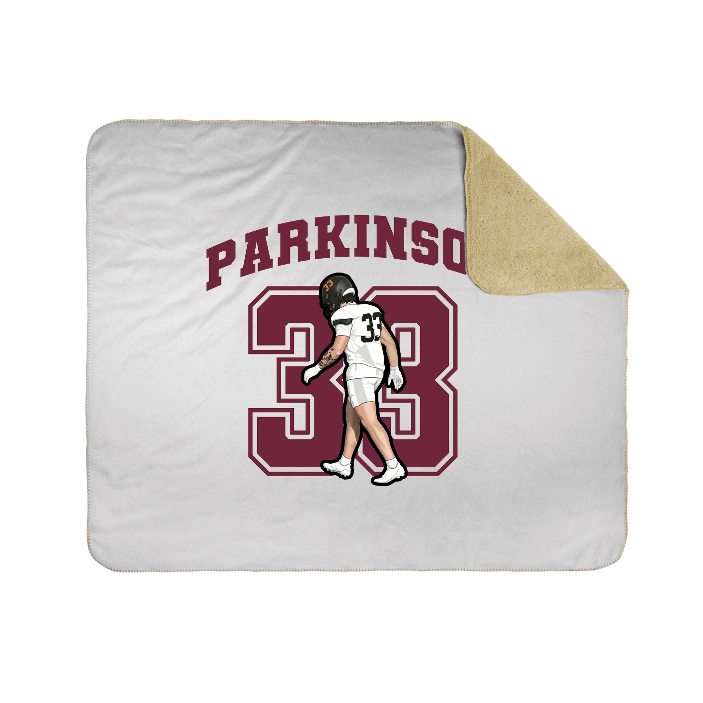 Throw Blanket — Number in White