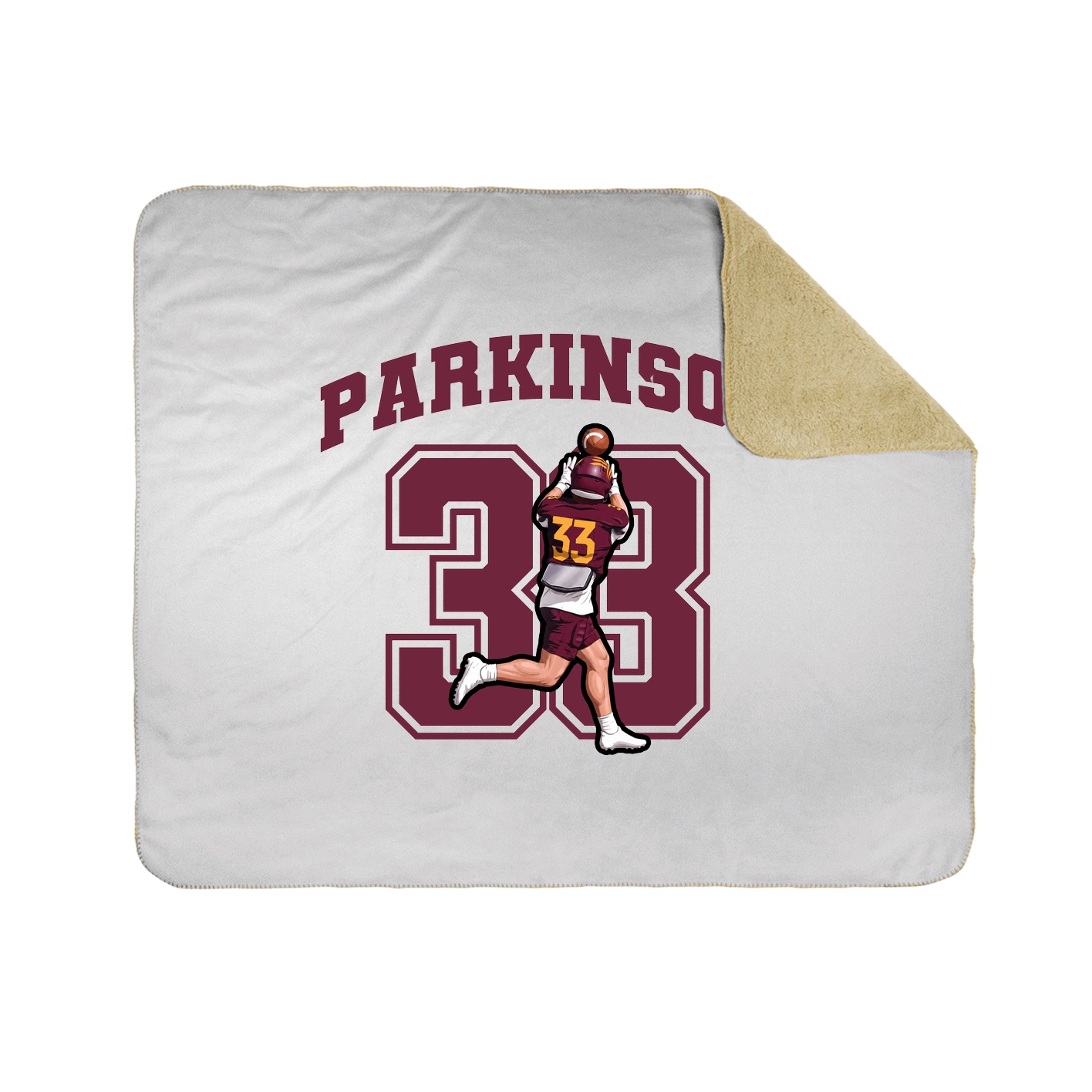 Throw Blanket — Number in White