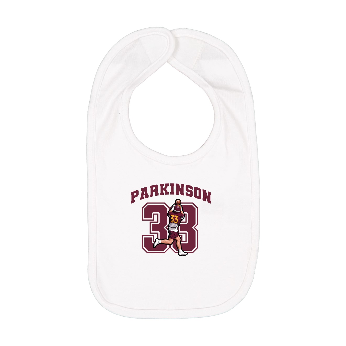 Infant Bib — Number in White