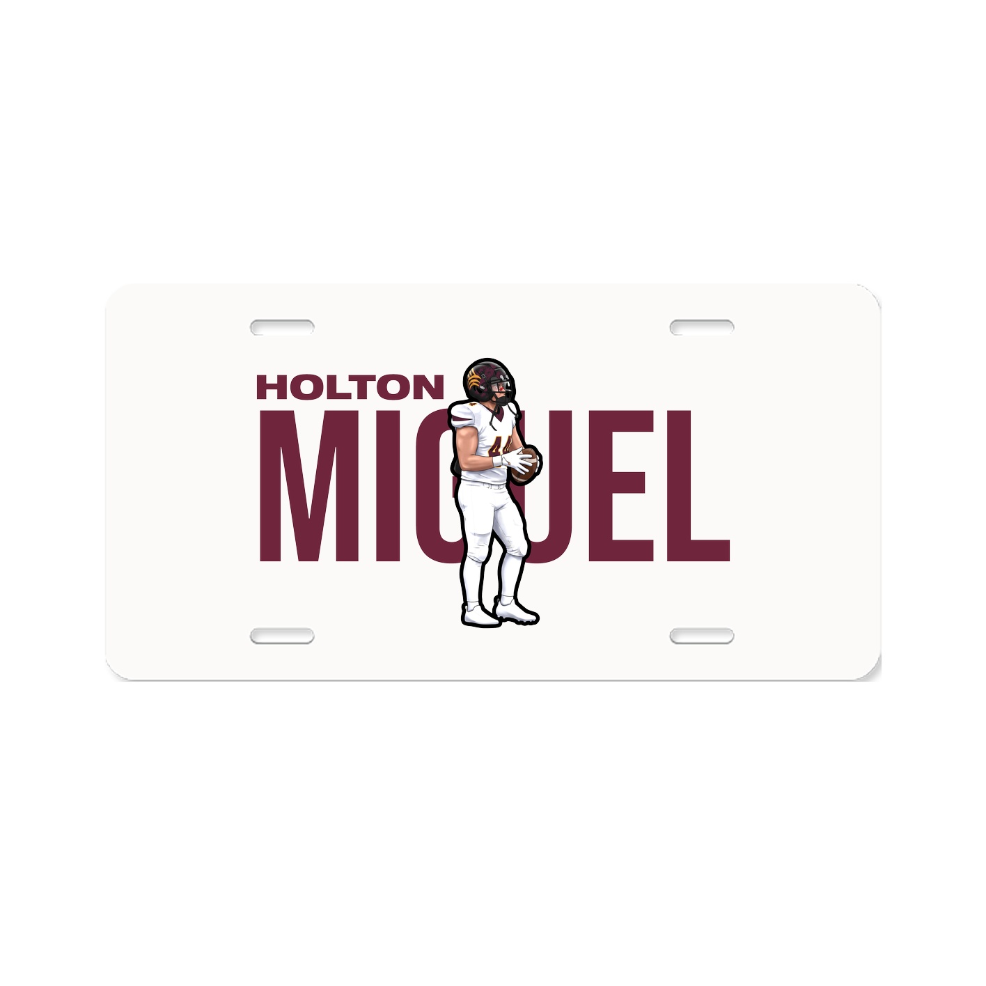 License Plate — Player Name in Classic