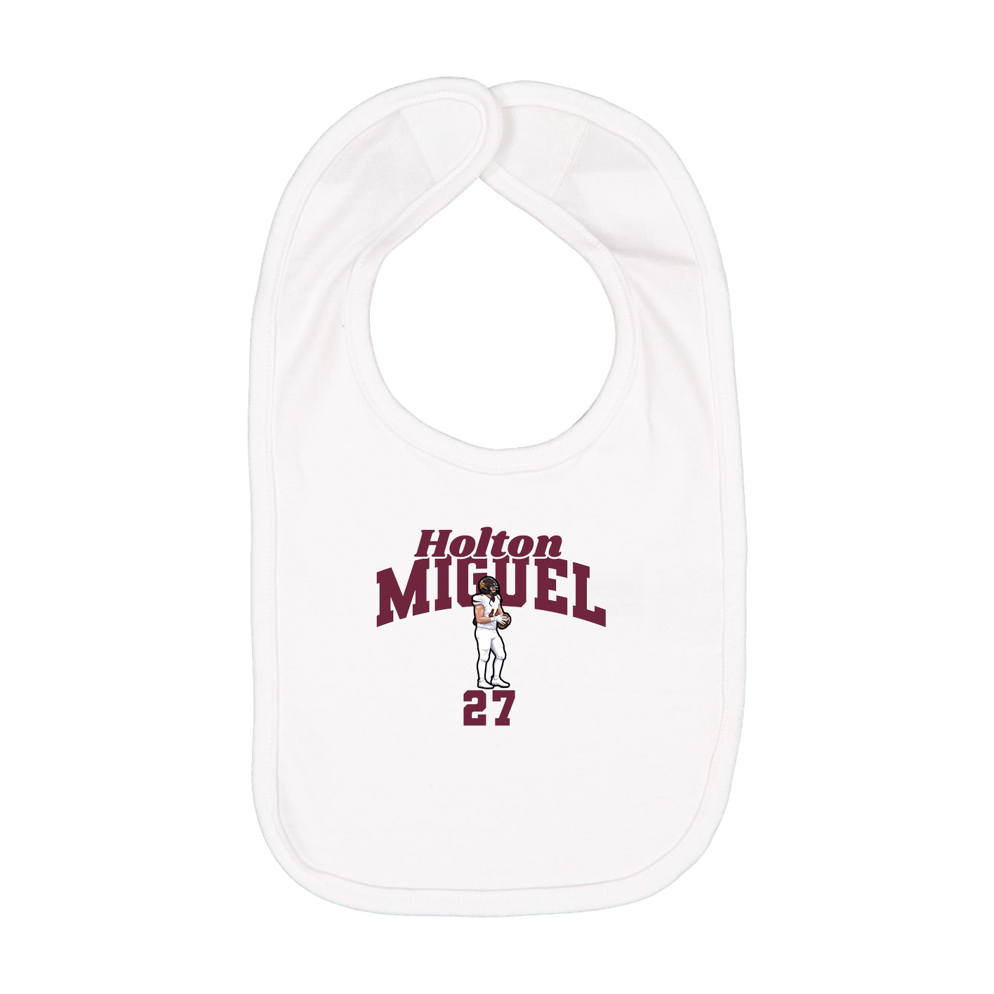 Infant Bib — Signature Arch in White