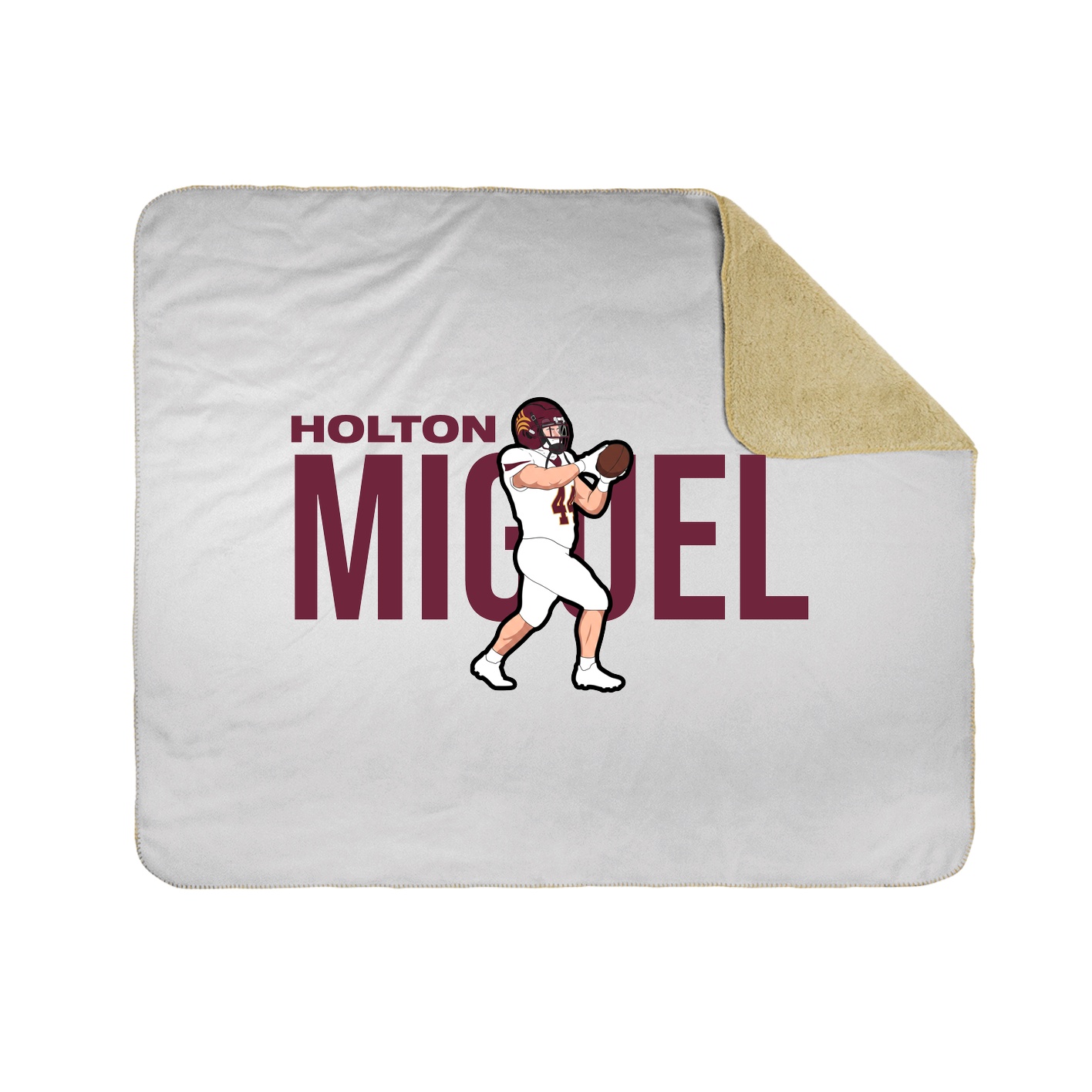 Throw Blanket — Player Name in White