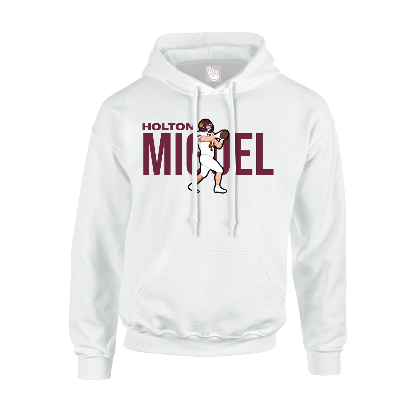 Youth Hoodie — Player Name in White