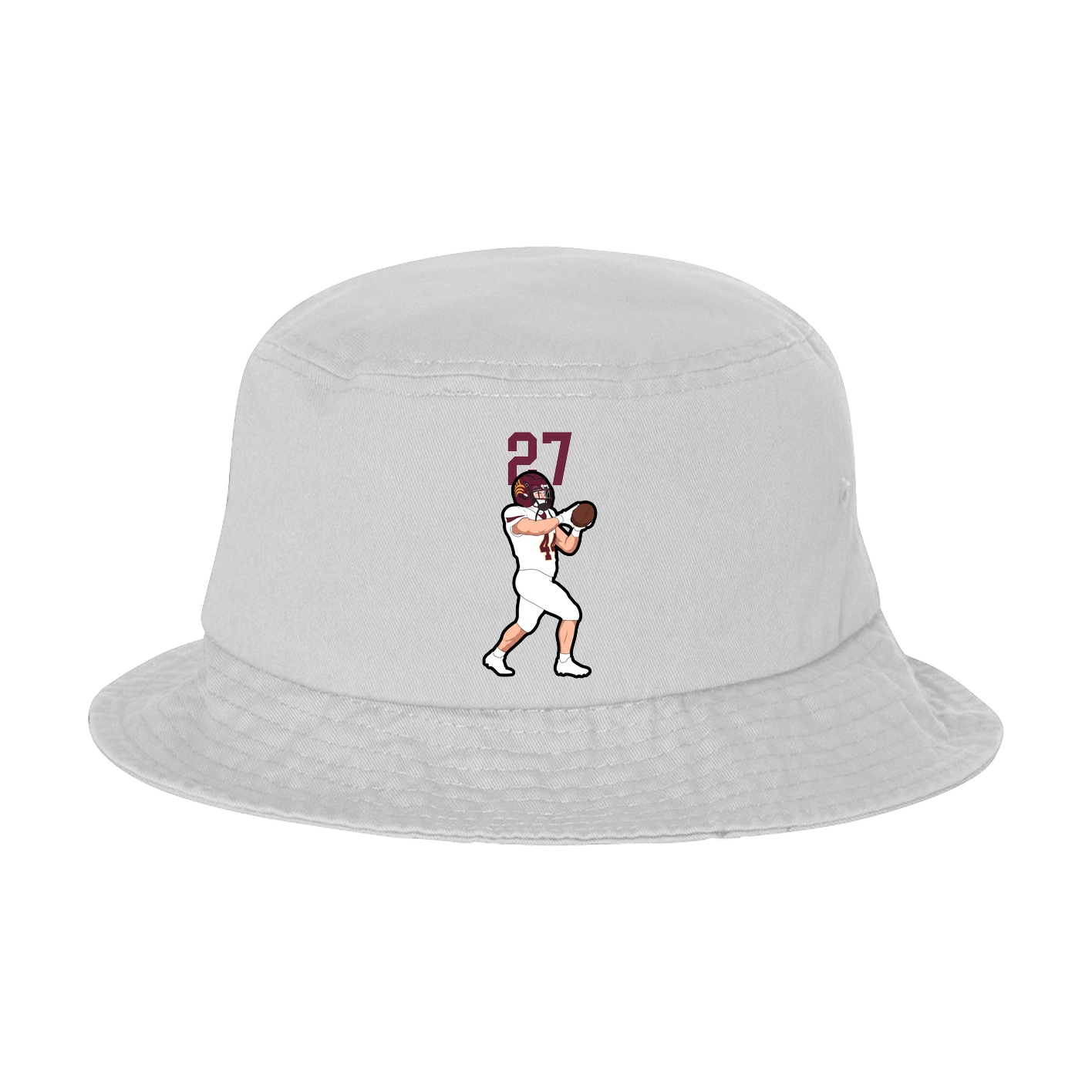 Bucket Cap — Number Top in White