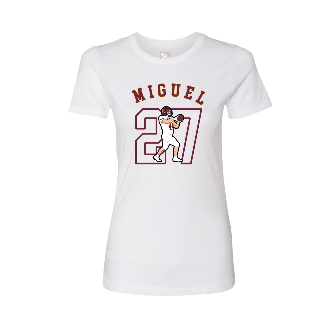 Fitted Women's Tee — Shirsey Arch in White
