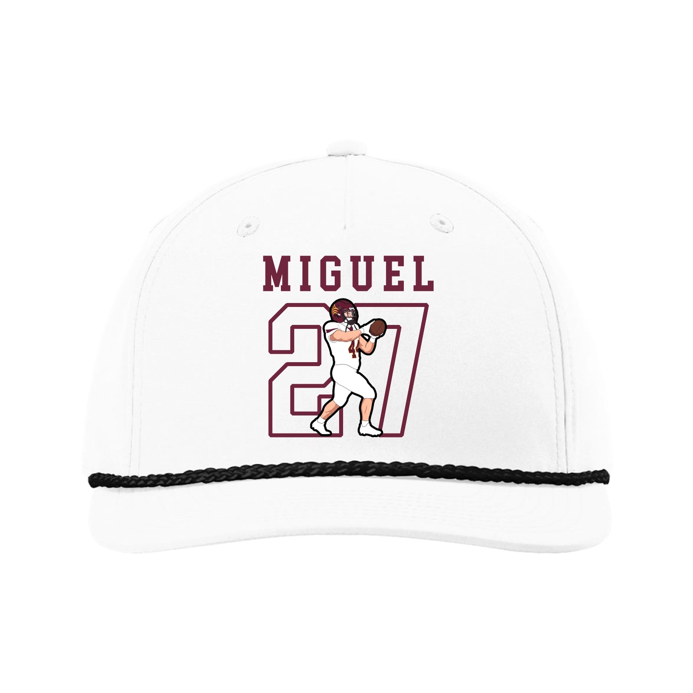 Five-Panel Classic Rope Cap — Shirsey in White