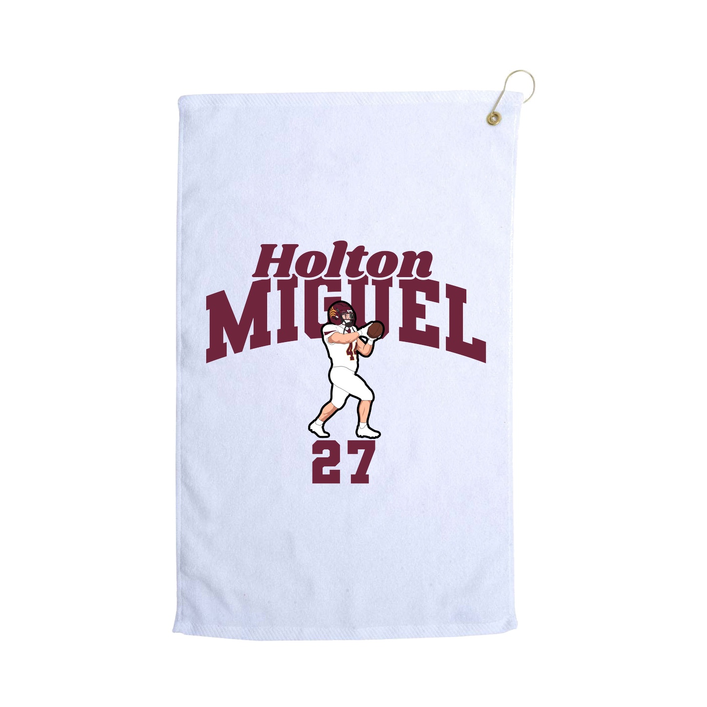 Golf Towel — Signature Arch in White