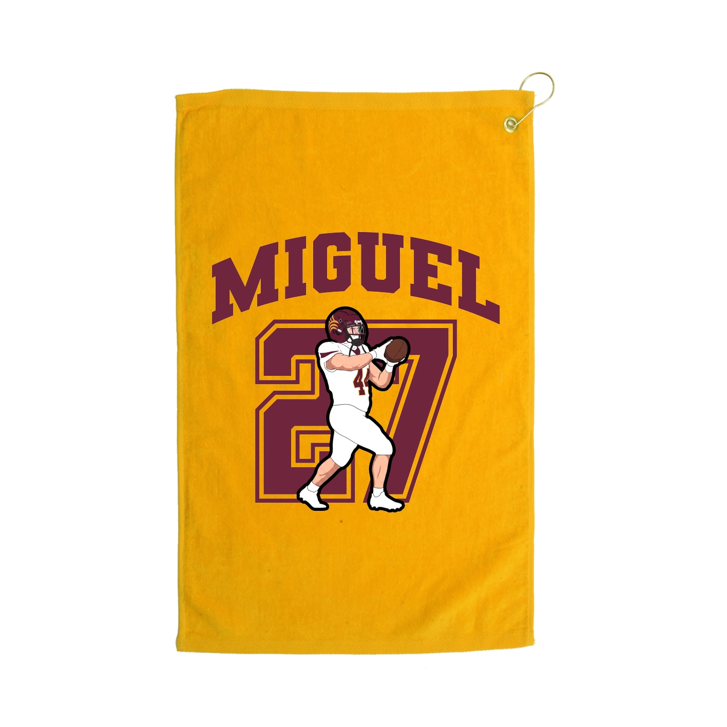 Golf Towel — Number in Gold