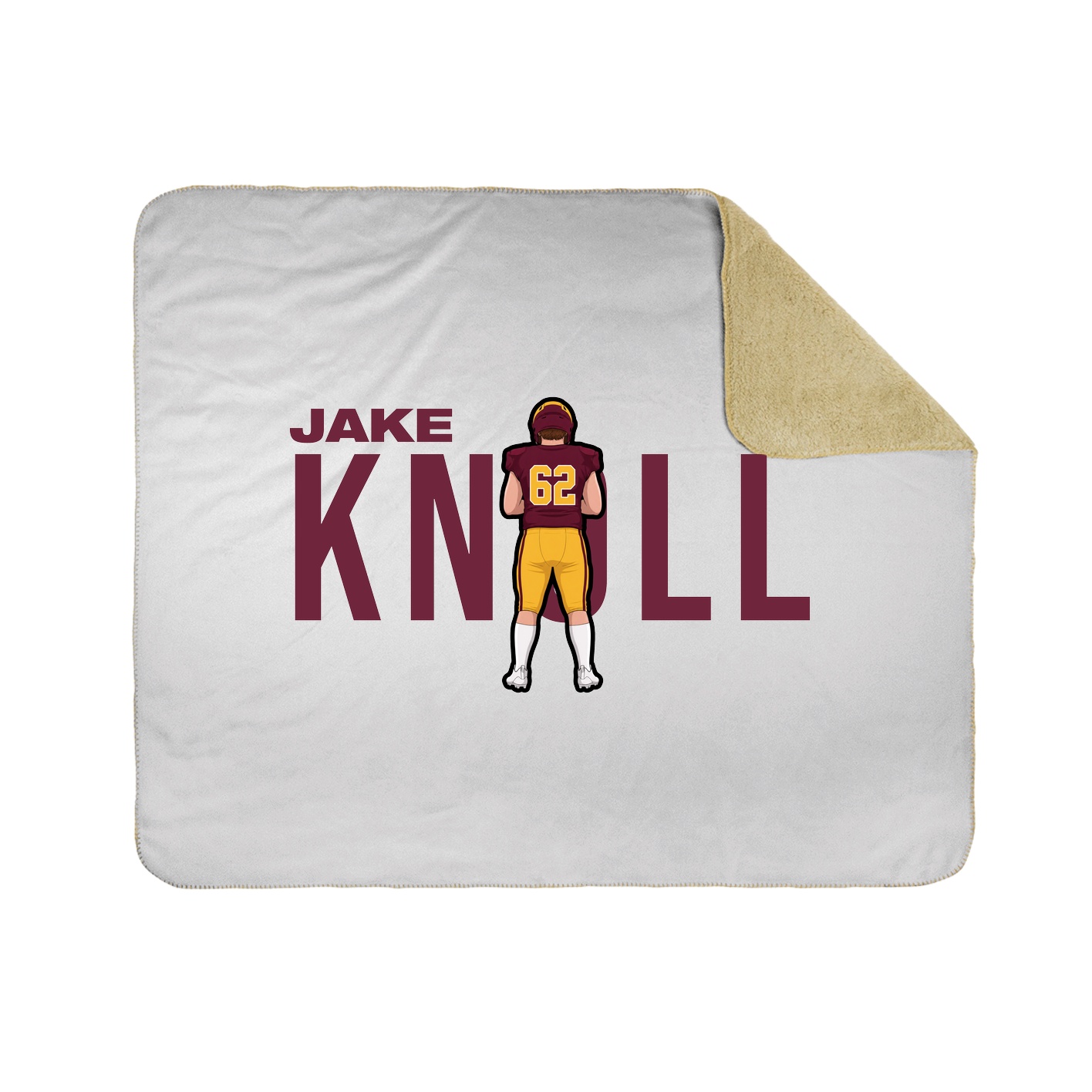 Throw Blanket — Player Name in White