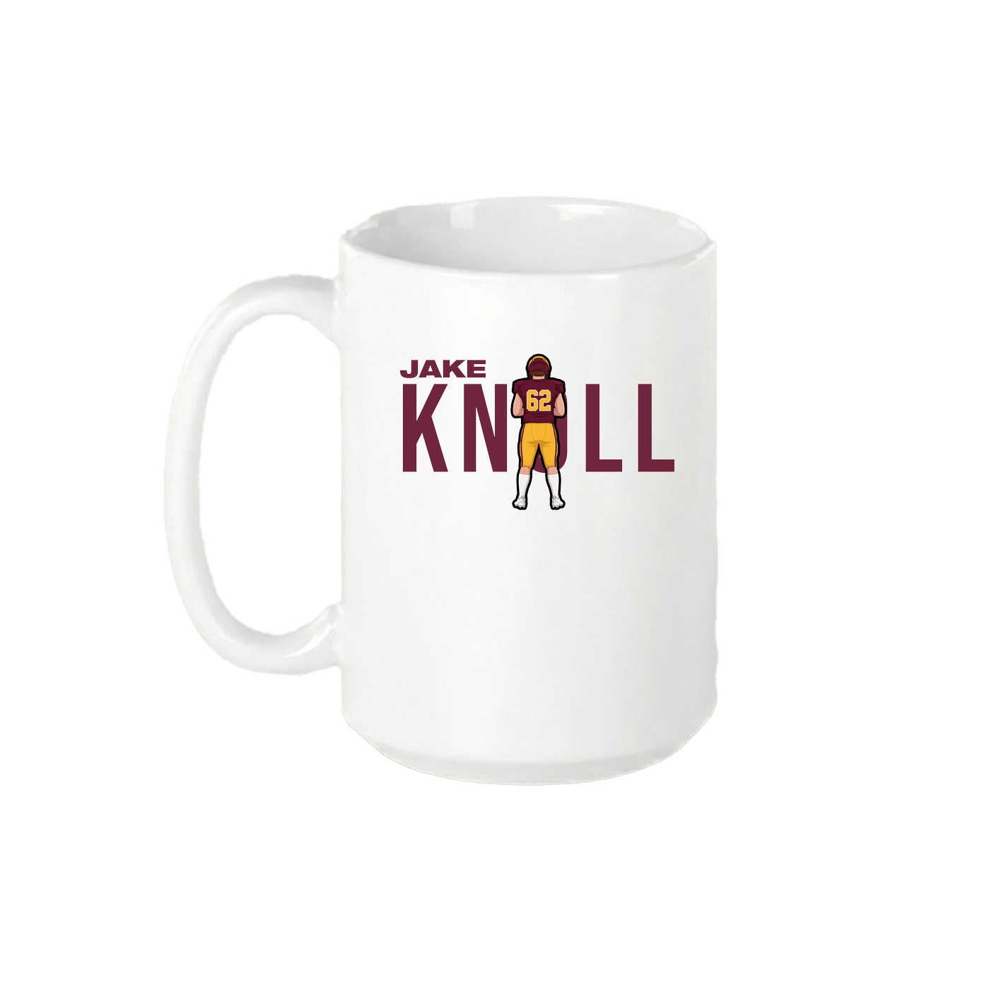 15oz Coffee Mug — Player Name in White