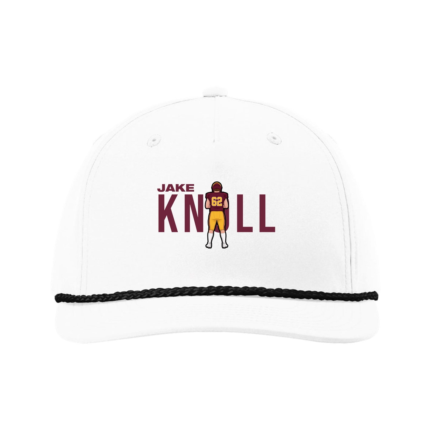 Five-Panel Classic Rope Cap — Player Name in White