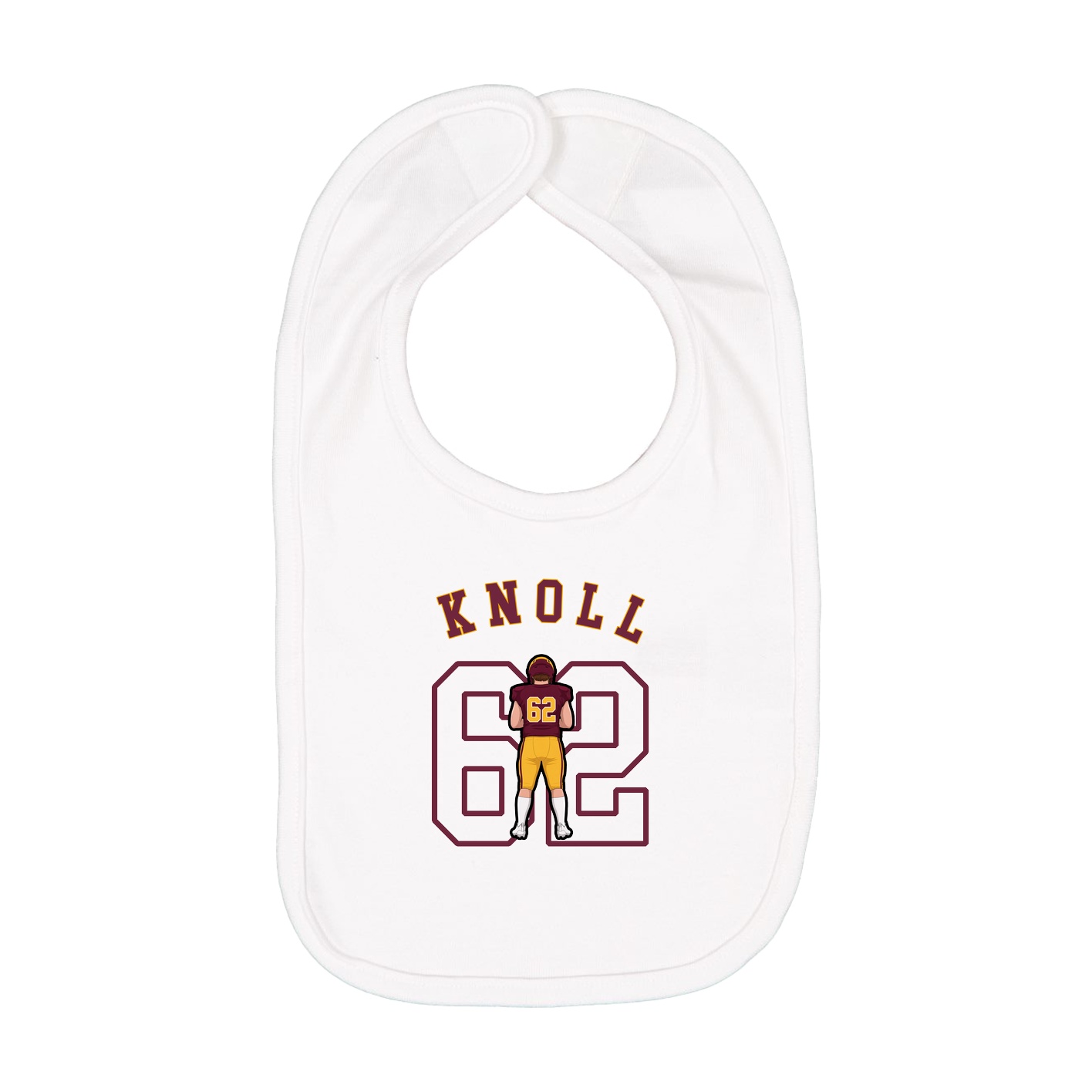 Infant Bib — Shirsey Arch in White