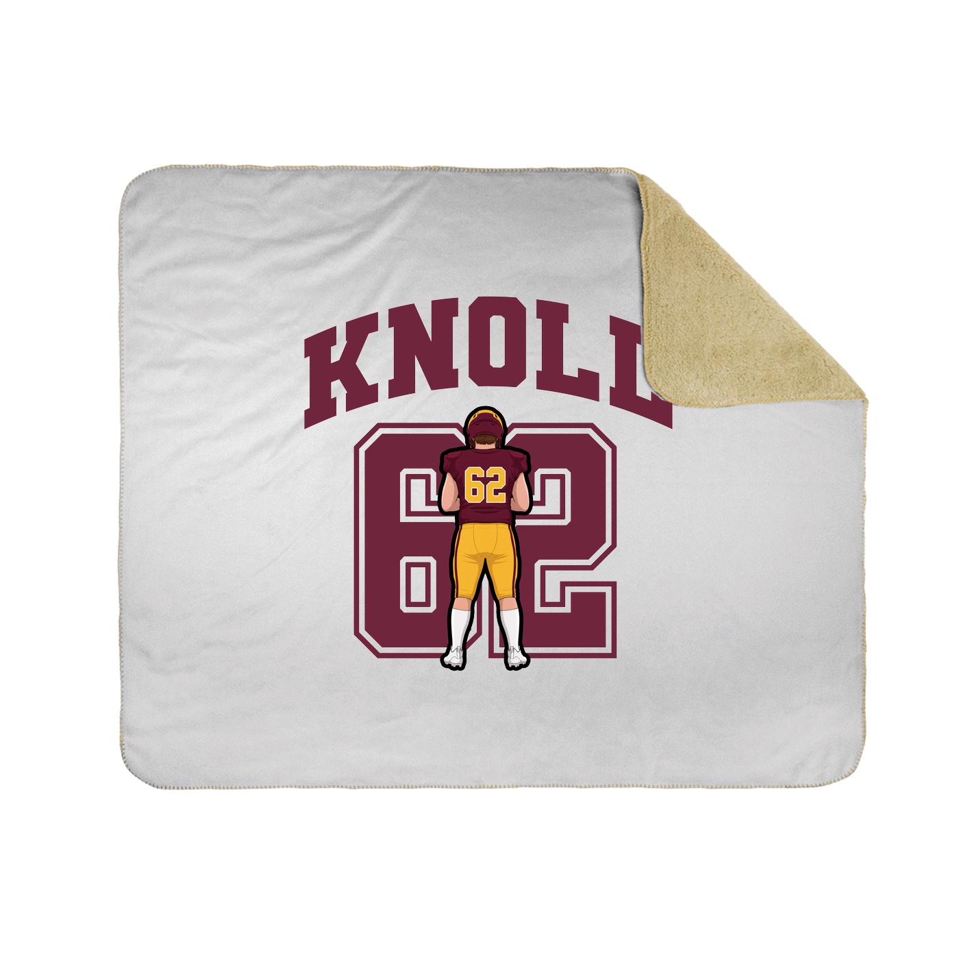 Throw Blanket — Number in White