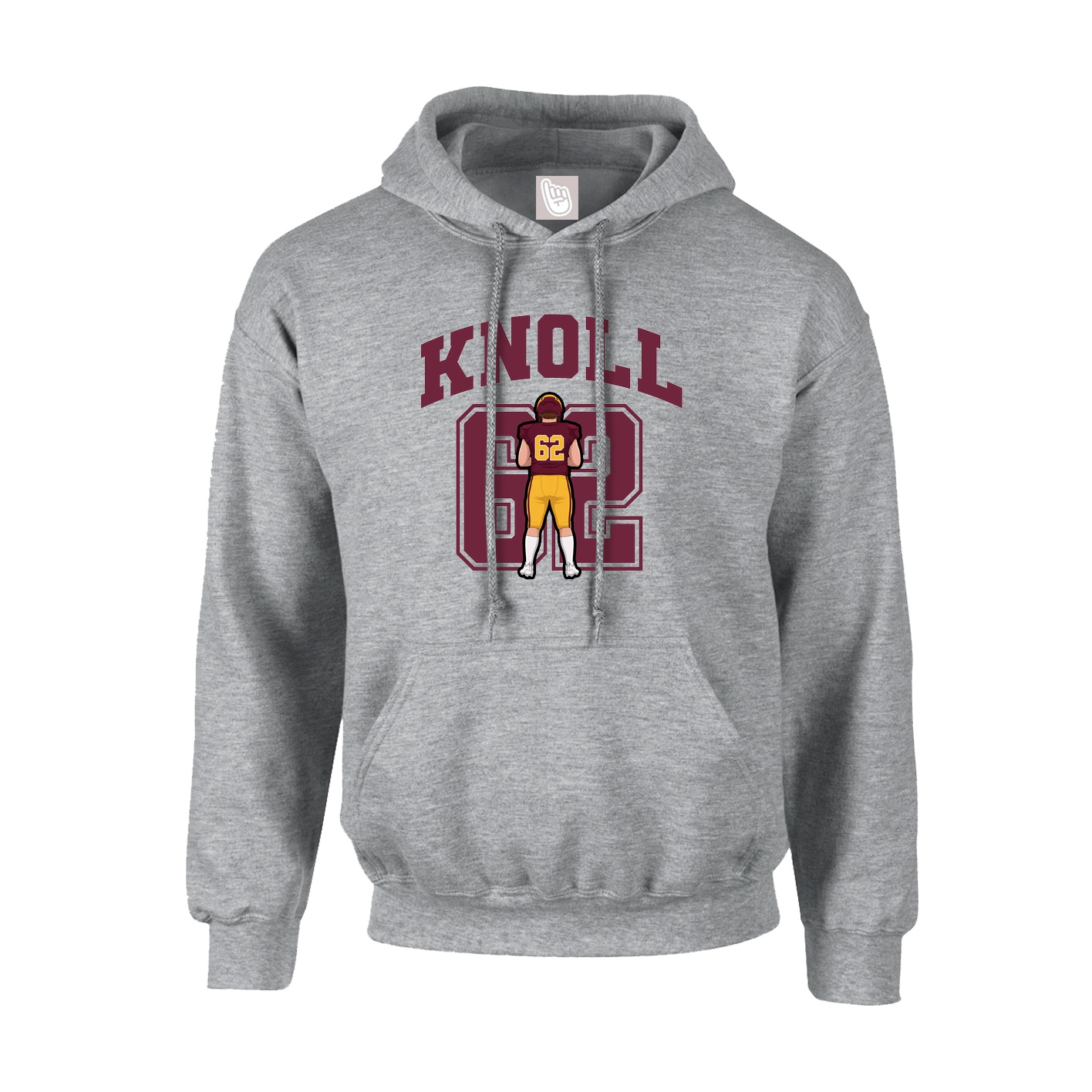 Hoodie — Number in Grey